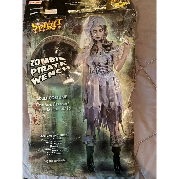 Spirit Halloween Zombie Pirate Wench Adult Costume One Size Fits Most 01114628 - Picture 4 of 5